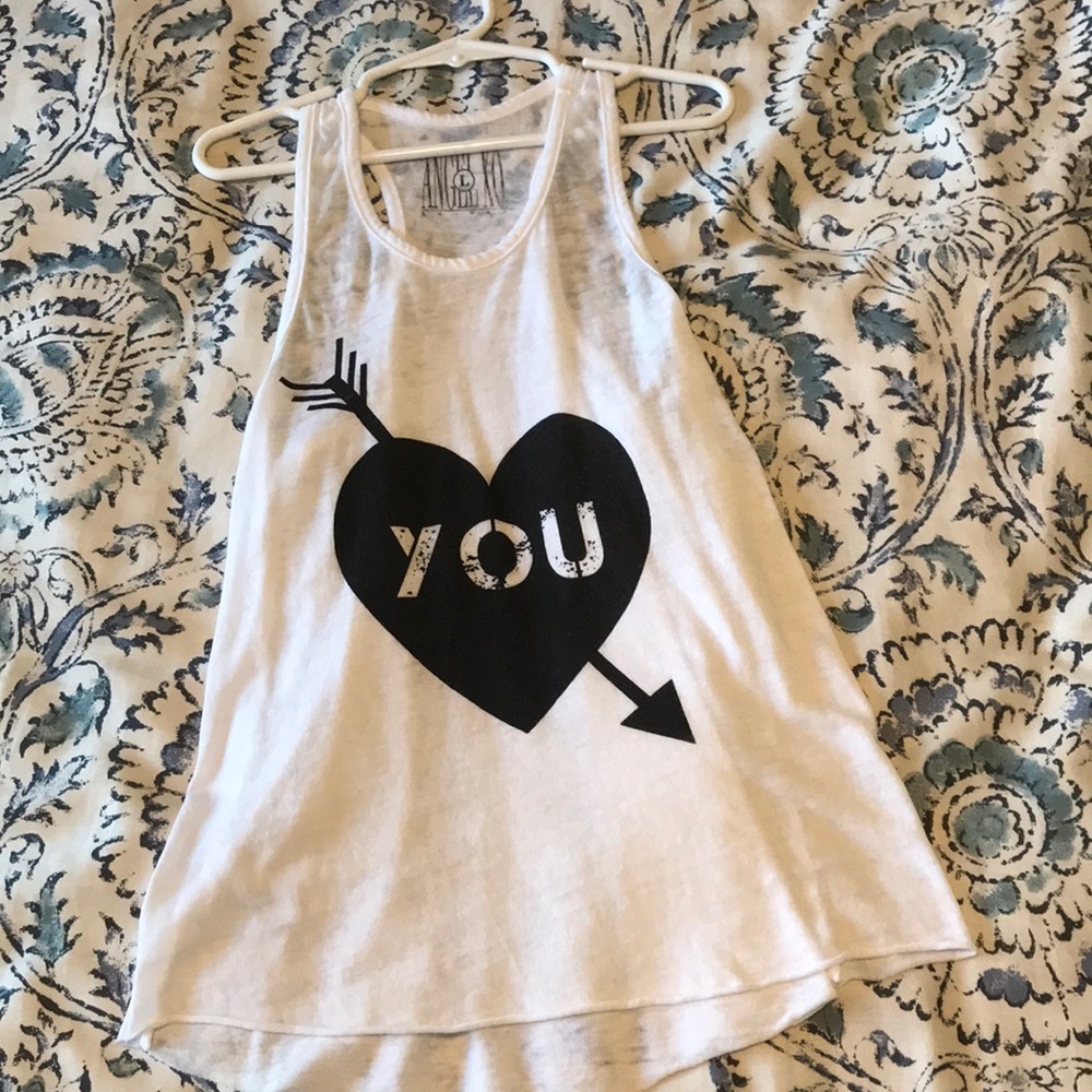 white tank top with design